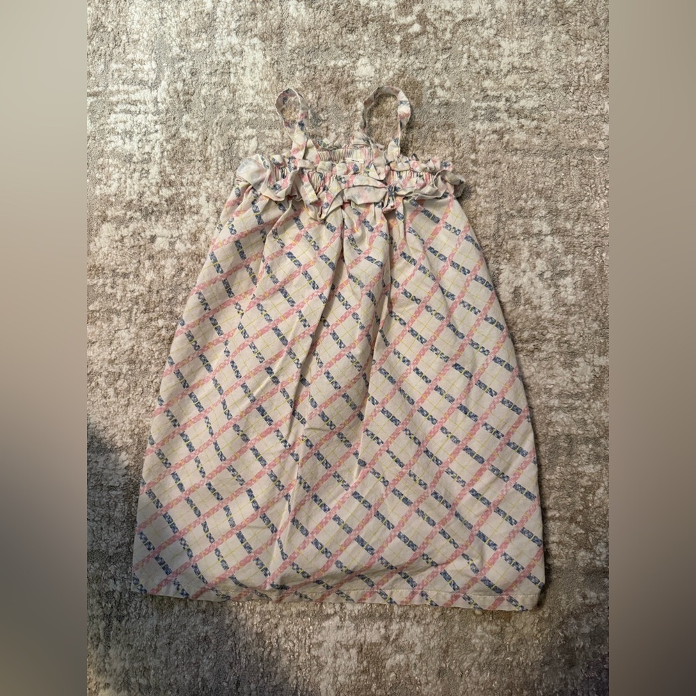 Harper Canyon Kids Casual Dress - Cream and Pink size 3T